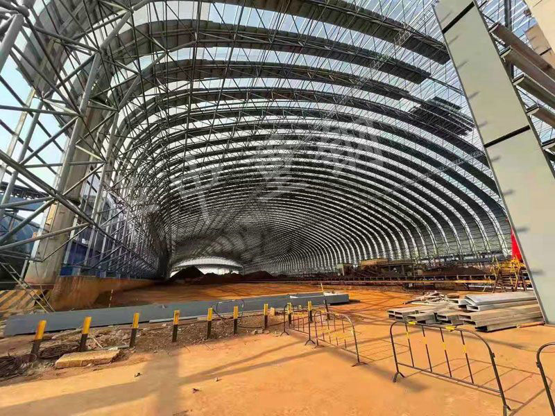 福建省閩光股份集團有限公司燒結(jié)南區(qū)一次料場封閉大棚網(wǎng)架